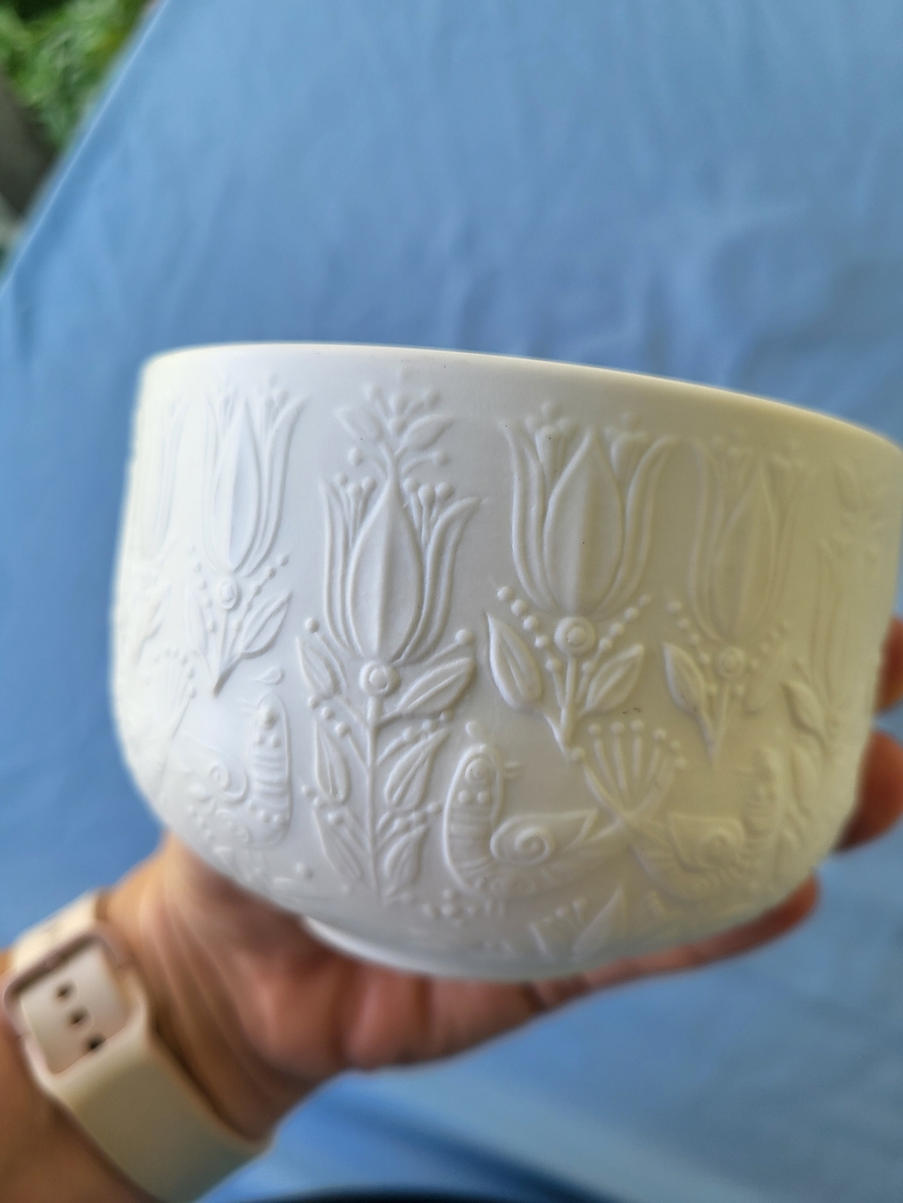 Vintage Rosenthal Studio Line "Fantasy" White Matte Bisque Porcelain Bowl by Bjo